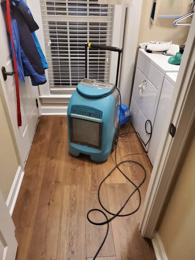 Commercial dehumidifier deployed for Flood Damage Cleanup in Wareham